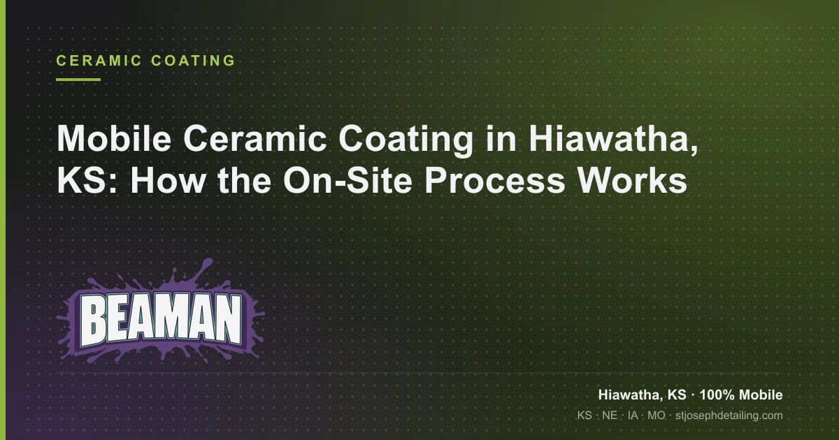 Mobile ceramic coating on farm equipment on-site in Hiawatha, Kansas - Beaman LLC, Hiawatha KS