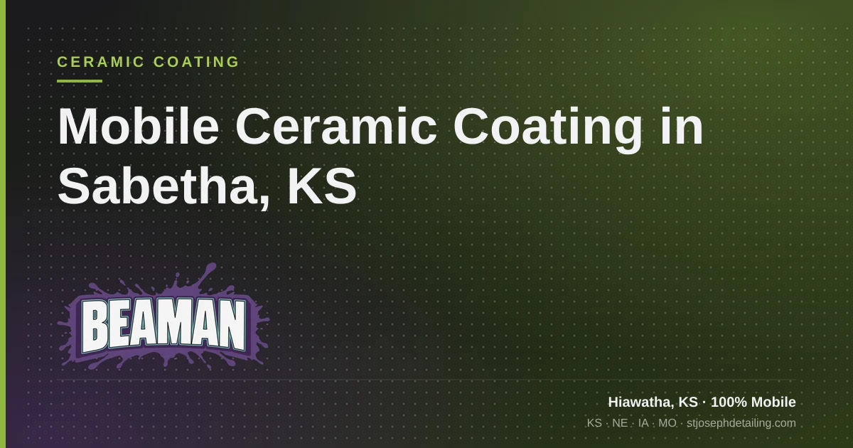 Mobile ceramic coating in Sabetha, Kansas for farm equipment and trucks - Beaman LLC, Hiawatha KS